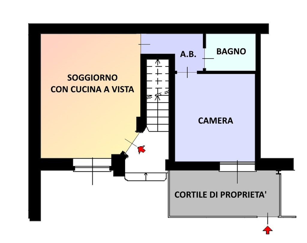 MM3 Dergano: Via Carnevali 14. Bilocale con cortile. Nuovo. Unità 2 - € 147.000
